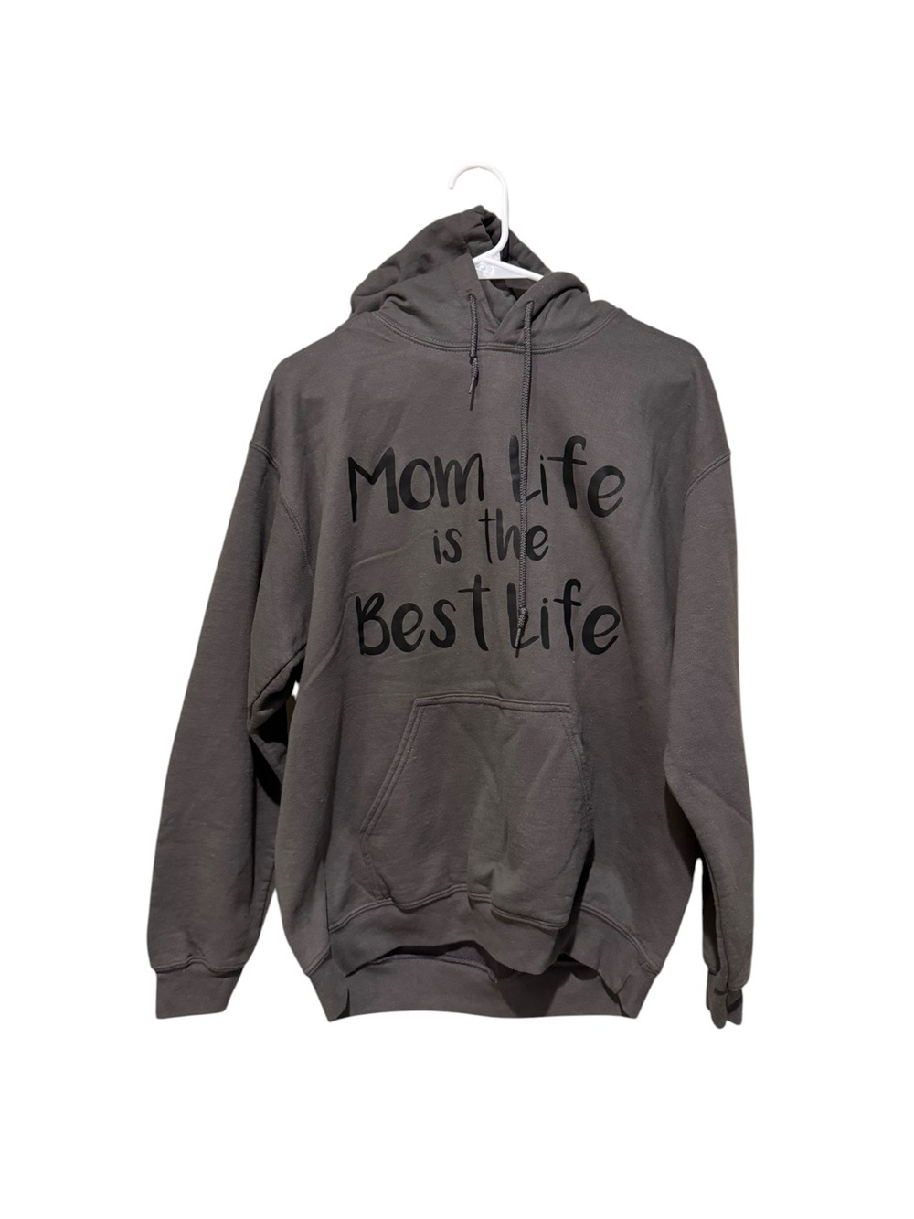 Gildan‎ Gray "Mom Life is the Best Life" Pullover Hoodie